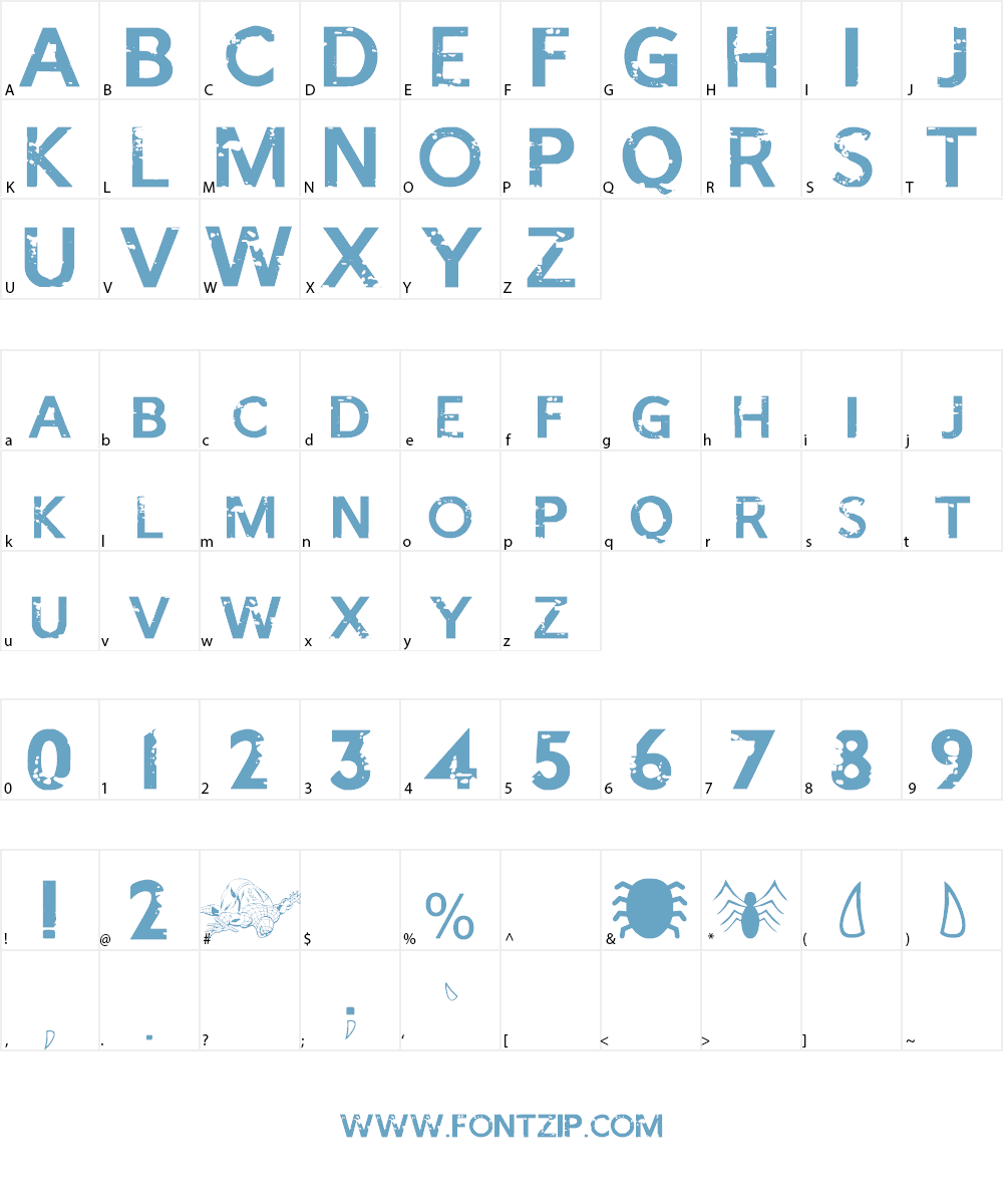 SPIDER-MAN : ECLIPSE Font Character